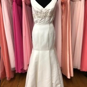 Eden Bridals Ivory Bead Sequin Wedding Dress
